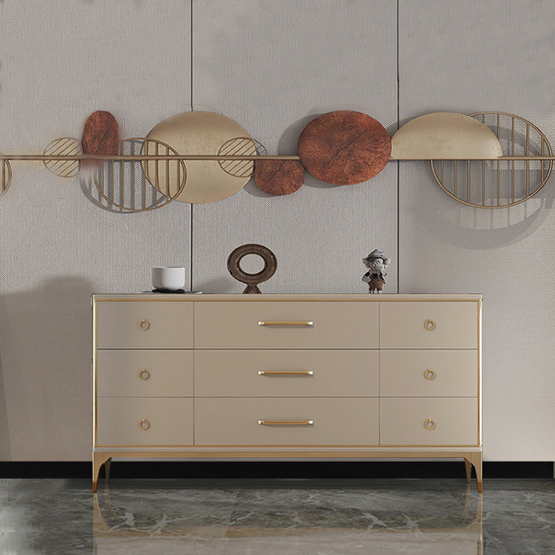 Klassieke Glam horizontale dubbele ladekast met houten opbergkast voor slaapkamer