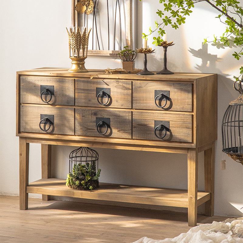 Traditional Solid Wood Double Dresser Horizontal Storage Chest Dresser for Bedroom Clearhalo 'Bedroom Furniture' 'Dressers & Chests' 'dressers_chests' 'furn' 'furn_dressers_chests' 'Furniture' 6752852