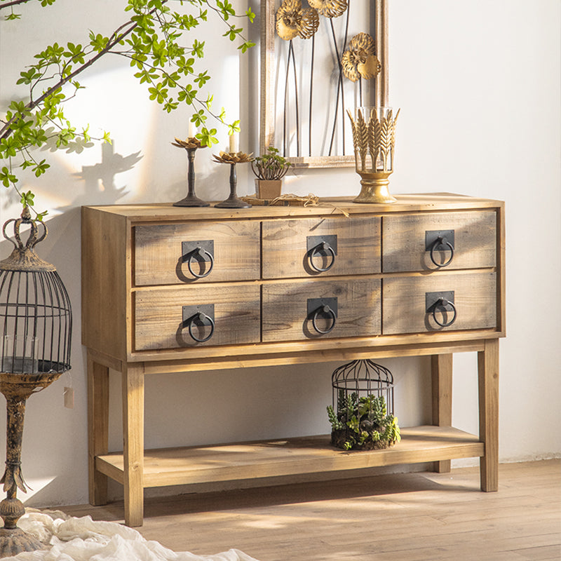 Traditional Solid Wood Double Dresser Horizontal Storage Chest Dresser for Bedroom Clearhalo 'Bedroom Furniture' 'Dressers & Chests' 'dressers_chests' 'furn' 'furn_dressers_chests' 'Furniture' 6752857