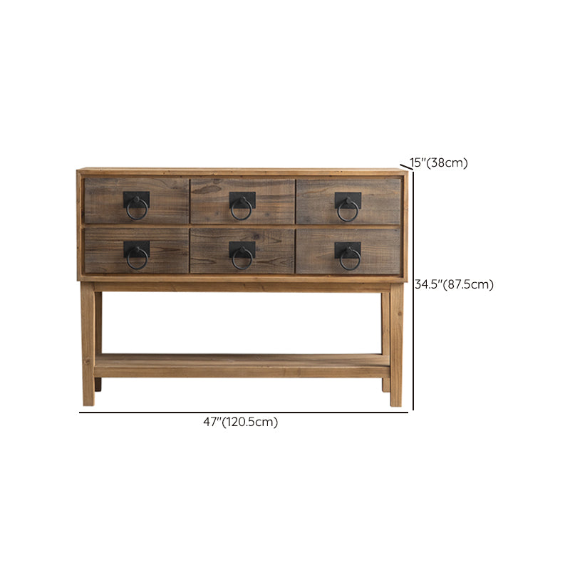 Traditional Solid Wood Double Dresser Horizontal Storage Chest Dresser for Bedroom Clearhalo 'Bedroom Furniture' 'Dressers & Chests' 'dressers_chests' 'furn' 'furn_dressers_chests' 'Furniture' 6752869