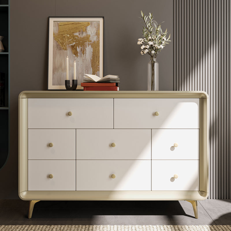 Classic Glam Horizontal Double Dresser Rubber Wood Storage Chest Dresser for Bedroom Clearhalo 'Bedroom Furniture' 'Dressers & Chests' 'dressers_chests' 'furn' 'furn_dressers_chests' 'Furniture' 6752870