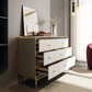 Classic Glam Horizontal Double Dresser Rubber Wood Storage Chest Dresser for Bedroom Clearhalo 'Bedroom Furniture' 'Dressers & Chests' 'dressers_chests' 'furn' 'furn_dressers_chests' 'Furniture' 6752875