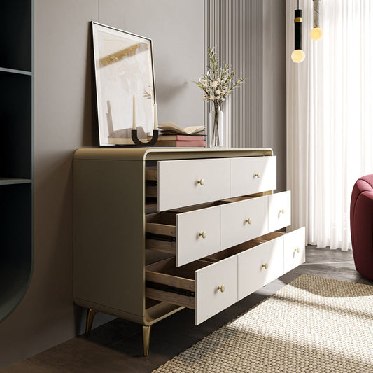 Classic Glam Horizontal Double Dresser Rubber Wood Storage Chest Dresser for Bedroom Clearhalo 'Bedroom Furniture' 'Dressers & Chests' 'dressers_chests' 'furn' 'furn_dressers_chests' 'Furniture' 6752875