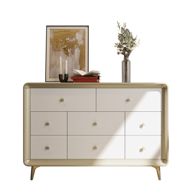 Classic Glam Horizontal Double Dresser Rubber Wood Storage Chest Dresser for Bedroom Clearhalo 'Bedroom Furniture' 'Dressers & Chests' 'dressers_chests' 'furn' 'furn_dressers_chests' 'Furniture' 6752878