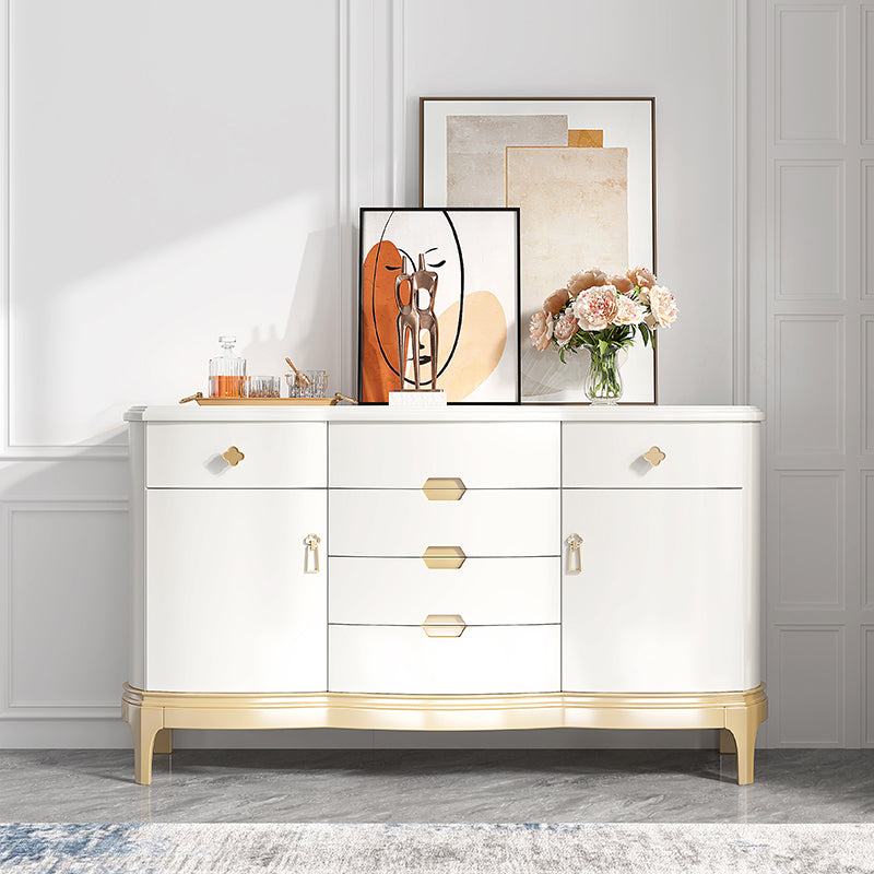 Classic Glam Horizontal Double Dresser Rubber Wood Storage Chest Dresser for Bedroom Clearhalo 'Bedroom Furniture' 'Dressers & Chests' 'dressers_chests' 'furn' 'furn_dressers_chests' 'Furniture' 6752885