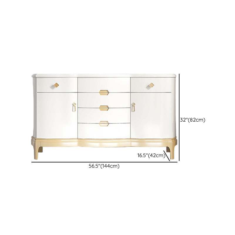 Classic Glam Horizontal Double Dresser Rubber Wood Storage Chest Dresser for Bedroom Clearhalo 'Bedroom Furniture' 'Dressers & Chests' 'dressers_chests' 'furn' 'furn_dressers_chests' 'Furniture' 6752888