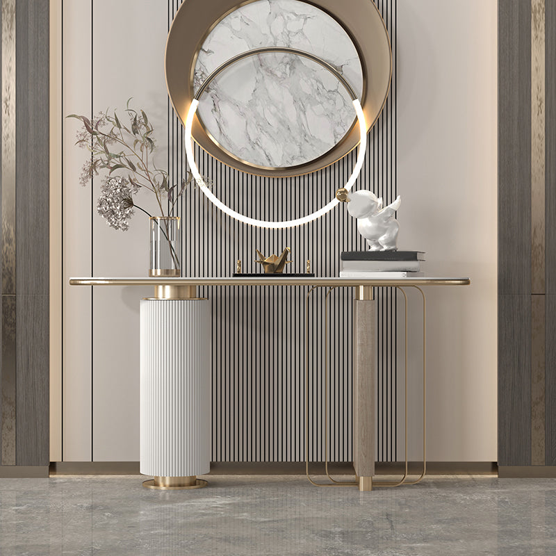 Tavolo da console ovale glam tavolo console in pietra per sala