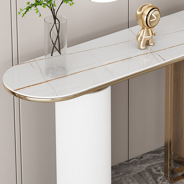 Tavolo da console ovale glam tavolo console in pietra per sala