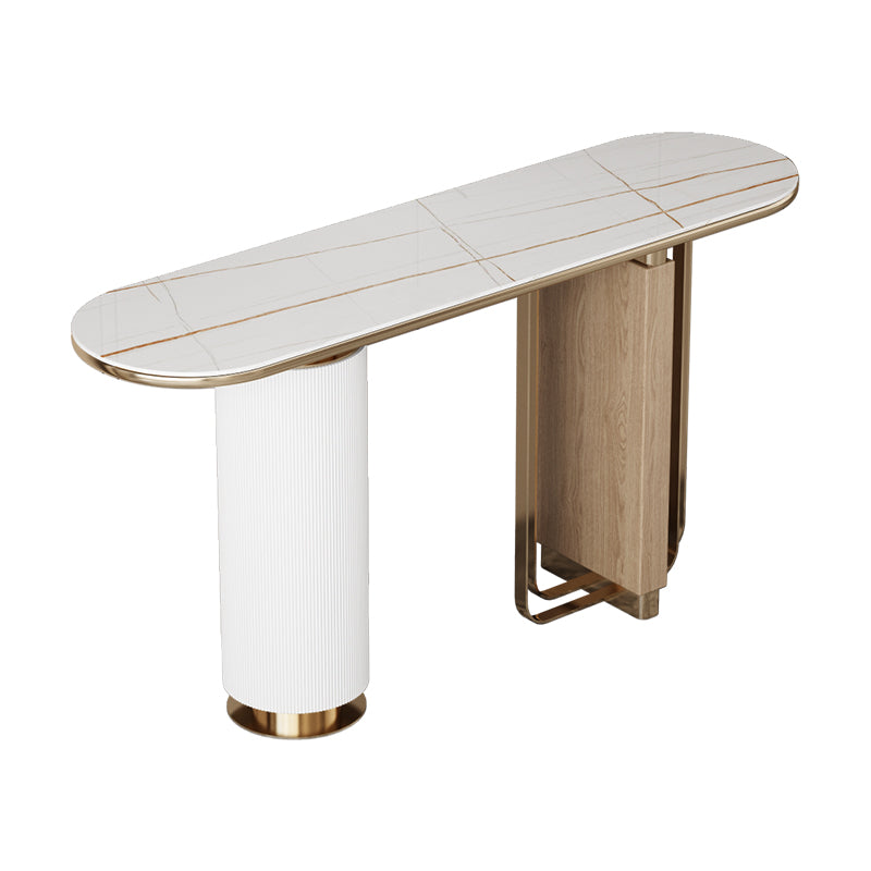 Tavolo da console ovale glam tavolo console in pietra per sala