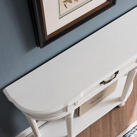 Tavolo da console in legno di gomma moderna di metà secolo Tavolo da divano di divani per sala