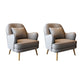 Contemporary Pillow Back Chair Recessed Arms Pillow Back ArmChair Light Gray 2 Piece Set Clearhalo 'Accent Chairs' 'accent_chairs' 'Chairs & Seating' 'furn' 'furn_accent_chairs' 'Furniture' 'Living Room Furniture' 6753104