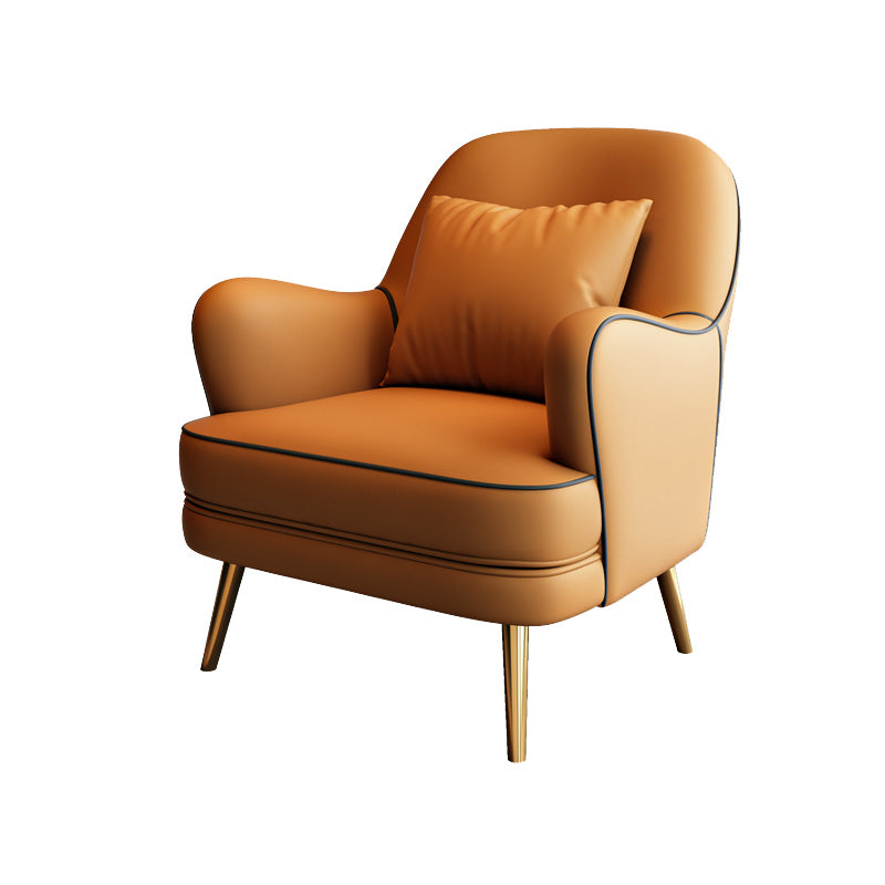 Contemporary Pillow Back Chair Recessed Arms Pillow Back ArmChair Clearhalo 'Accent Chairs' 'accent_chairs' 'Chairs & Seating' 'furn' 'furn_accent_chairs' 'Furniture' 'Living Room Furniture' 6753106