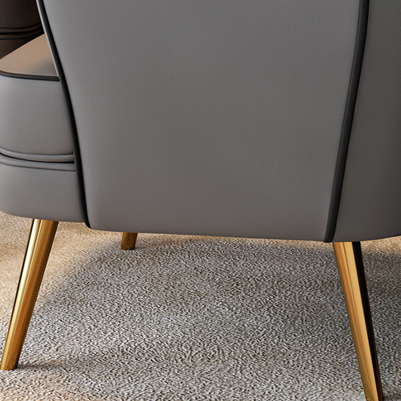 Contemporary Pillow Back Chair Recessed Arms Pillow Back ArmChair Clearhalo 'Accent Chairs' 'accent_chairs' 'Chairs & Seating' 'furn' 'furn_accent_chairs' 'Furniture' 'Living Room Furniture' 6753109