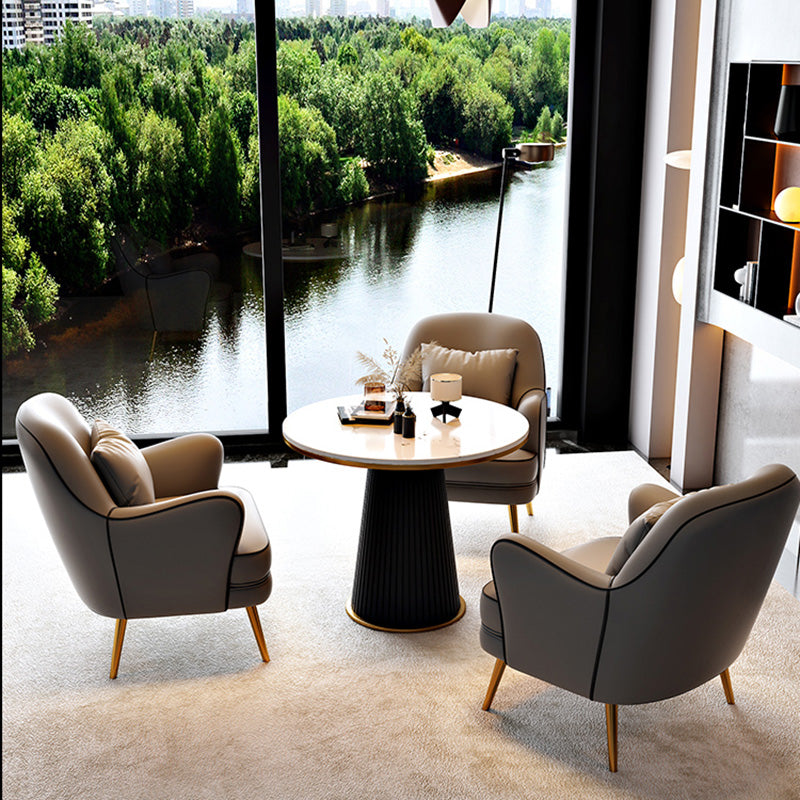 Contemporary Pillow Back Chair Recessed Arms Pillow Back ArmChair Clearhalo 'Accent Chairs' 'accent_chairs' 'Chairs & Seating' 'furn' 'furn_accent_chairs' 'Furniture' 'Living Room Furniture' 6753117