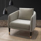 25.19" Wide Linen Barrel Accent Chair Pillow Back 4 Legs Barrel Chair Off-White Linen 1 Piece Clearhalo 'Accent Chairs' 'accent_chairs' 'Chairs & Seating' 'furn' 'furn_accent_chairs' 'Furniture' 'Living Room Furniture' 6753121