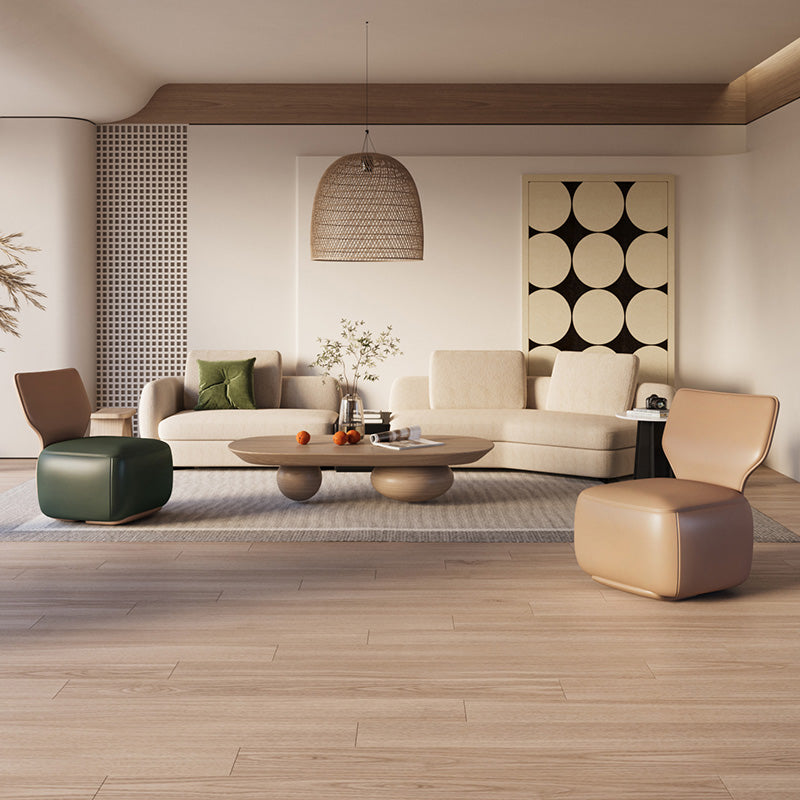 Industrial Upholstered Accent Chair Leather Tight Back Armless Chair Clearhalo 'Accent Chairs' 'accent_chairs' 'Chairs & Seating' 'furn' 'furn_accent_chairs' 'Furniture' 'Living Room Furniture' 6753164