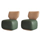 Industrial Upholstered Accent Chair Leather Tight Back Armless Chair Green Faux Leather 2 Piece Set Clearhalo 'Accent Chairs' 'accent_chairs' 'Chairs & Seating' 'furn' 'furn_accent_chairs' 'Furniture' 'Living Room Furniture' 6753168
