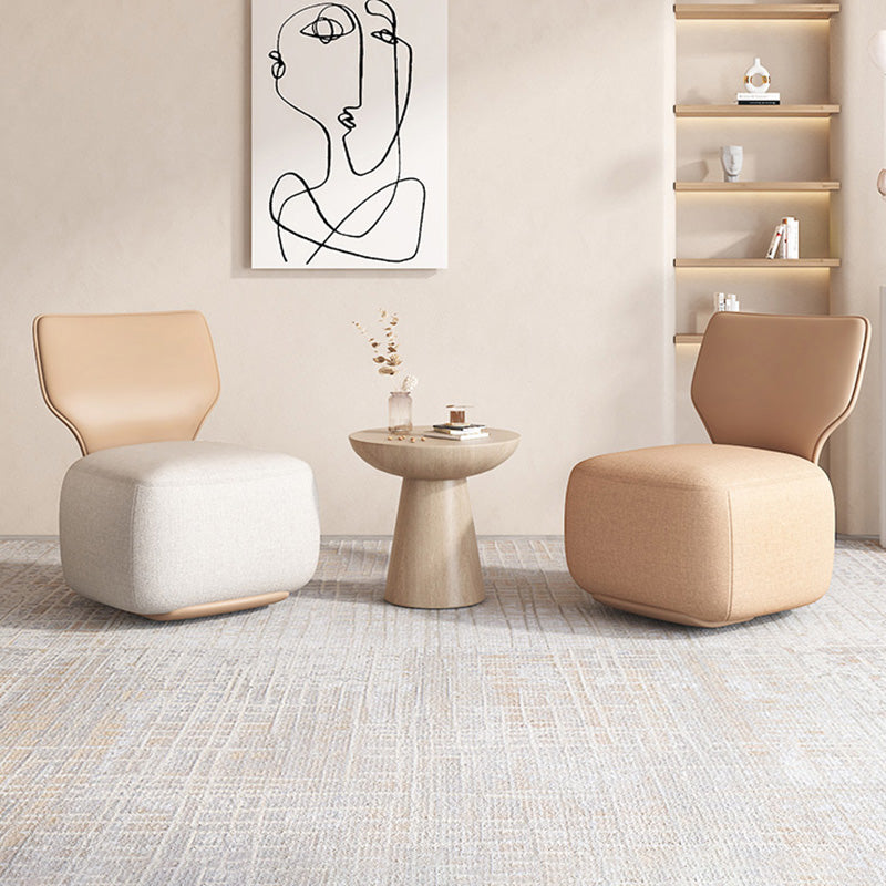 Industrial Upholstered Accent Chair Leather Tight Back Armless Chair Clearhalo 'Accent Chairs' 'accent_chairs' 'Chairs & Seating' 'furn' 'furn_accent_chairs' 'Furniture' 'Living Room Furniture' 6753172