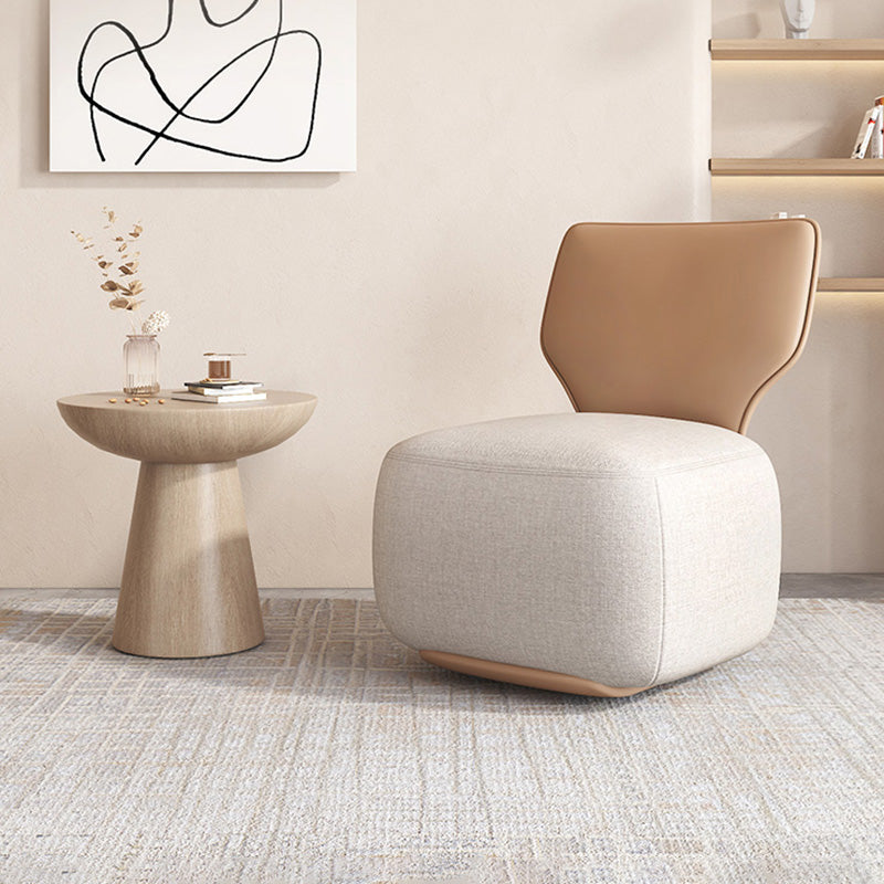 Industrial Upholstered Accent Chair Leather Tight Back Armless Chair Clearhalo 'Accent Chairs' 'accent_chairs' 'Chairs & Seating' 'furn' 'furn_accent_chairs' 'Furniture' 'Living Room Furniture' 6753175