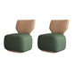 Industrial Upholstered Accent Chair Leather Tight Back Armless Chair Green Linen 2 Piece Set Clearhalo 'Accent Chairs' 'accent_chairs' 'Chairs & Seating' 'furn' 'furn_accent_chairs' 'Furniture' 'Living Room Furniture' 6753176