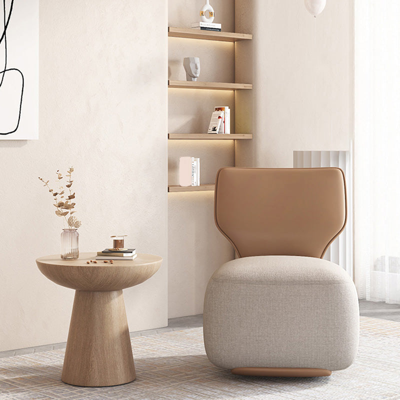 Industrial Upholstered Accent Chair Leather Tight Back Armless Chair Clearhalo 'Accent Chairs' 'accent_chairs' 'Chairs & Seating' 'furn' 'furn_accent_chairs' 'Furniture' 'Living Room Furniture' 6753177