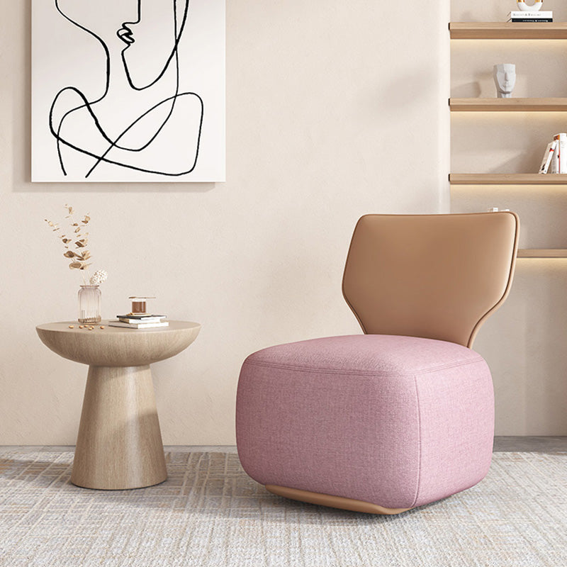 Industrial Upholstered Accent Chair Leather Tight Back Armless Chair Clearhalo 'Accent Chairs' 'accent_chairs' 'Chairs & Seating' 'furn' 'furn_accent_chairs' 'Furniture' 'Living Room Furniture' 6753181