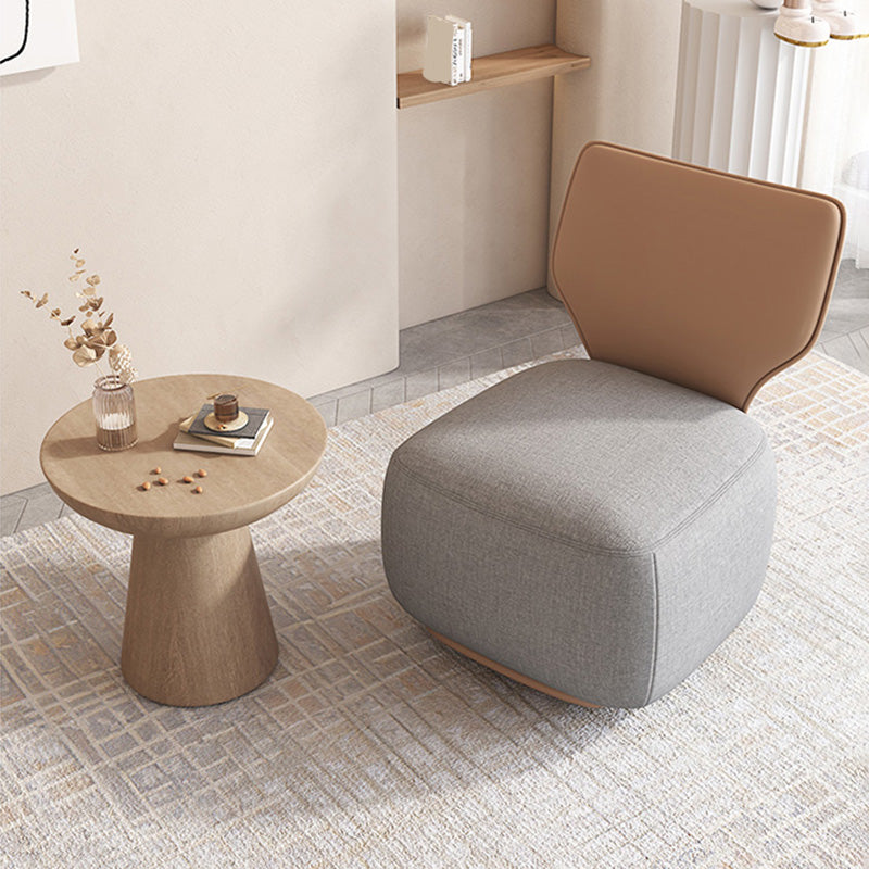 Industrial Upholstered Accent Chair Leather Tight Back Armless Chair Clearhalo 'Accent Chairs' 'accent_chairs' 'Chairs & Seating' 'furn' 'furn_accent_chairs' 'Furniture' 'Living Room Furniture' 6753184