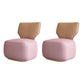 Industrial Upholstered Accent Chair Leather Tight Back Armless Chair Pink Linen 2 Piece Set Clearhalo 'Accent Chairs' 'accent_chairs' 'Chairs & Seating' 'furn' 'furn_accent_chairs' 'Furniture' 'Living Room Furniture' 6753192