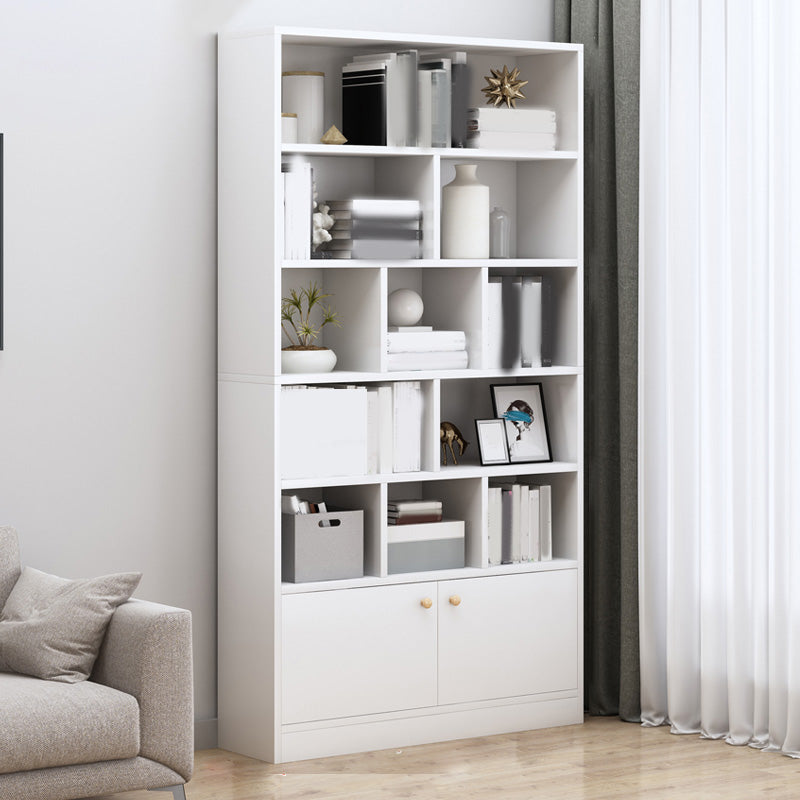 Contemporary Accent Cabinet with Wooden Shelves Rectangle Cabinet White 1 11 Clearhalo 'Cabinets & Chests' 'cabinets_chests' 'furn' 'furn_cabinets_chests' 'Furniture' 'Living Room Furniture' 6753200
