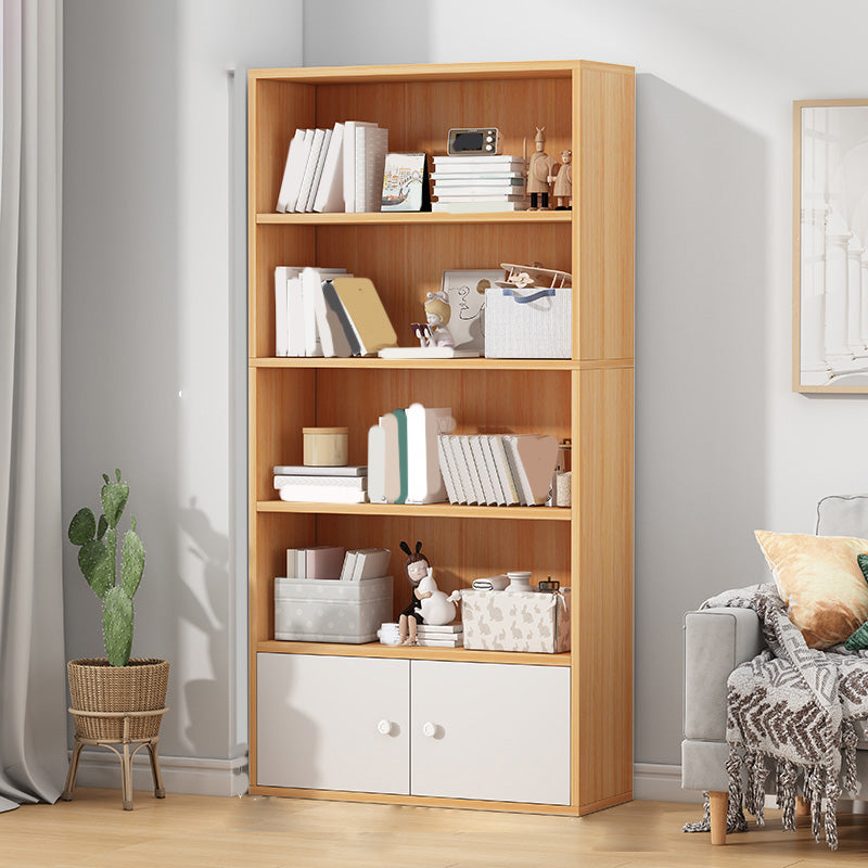 Contemporary Accent Cabinet with Wooden Shelves Rectangle Cabinet Natural 1 4 Clearhalo 'Cabinets & Chests' 'cabinets_chests' 'furn' 'furn_cabinets_chests' 'Furniture' 'Living Room Furniture' 6753213
