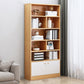 Contemporary Accent Cabinet with Wooden Shelves Rectangle Cabinet Natural 1 7 Shelves Clearhalo 'Cabinets & Chests' 'cabinets_chests' 'furn' 'furn_cabinets_chests' 'Furniture' 'Living Room Furniture' 6753216