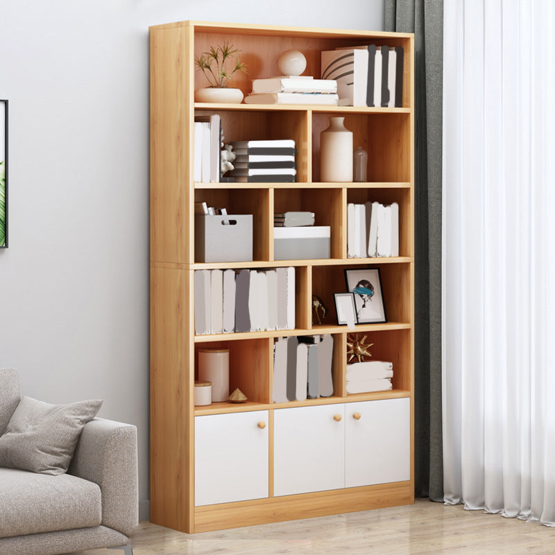 Contemporary Accent Cabinet with Wooden Shelves Rectangle Cabinet Natural 2 11 Clearhalo 'Cabinets & Chests' 'cabinets_chests' 'furn' 'furn_cabinets_chests' 'Furniture' 'Living Room Furniture' 6753218