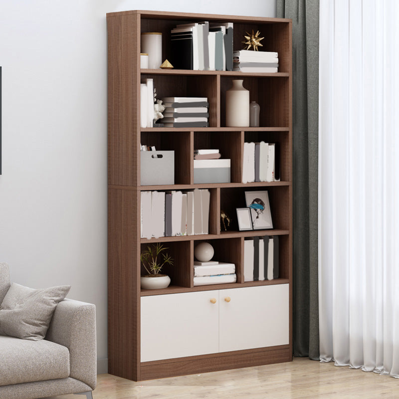 Contemporary Accent Cabinet with Wooden Shelves Rectangle Cabinet Walnut 1 11 Clearhalo 'Cabinets & Chests' 'cabinets_chests' 'furn' 'furn_cabinets_chests' 'Furniture' 'Living Room Furniture' 6753224