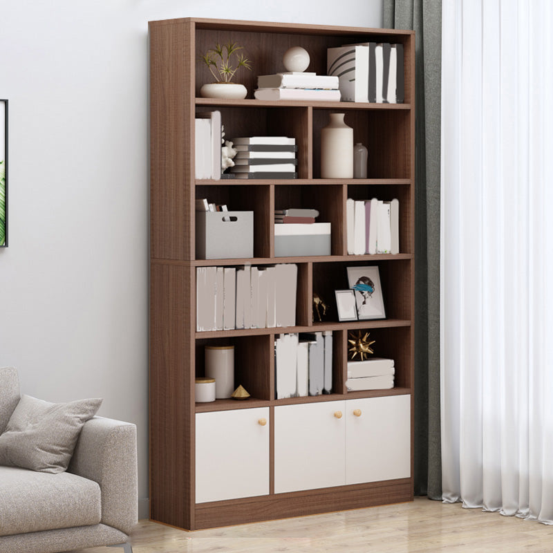 Contemporary Accent Cabinet with Wooden Shelves Rectangle Cabinet Walnut 2 11 Clearhalo 'Cabinets & Chests' 'cabinets_chests' 'furn' 'furn_cabinets_chests' 'Furniture' 'Living Room Furniture' 6753225