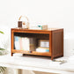 Contemporary Brown Accent Cabinet with Acrylic Doors Rectangle Cabinet 27.6"L x 12.6"W x 15.7"H Clearhalo 'Cabinets & Chests' 'cabinets_chests' 'furn' 'furn_cabinets_chests' 'Furniture' 'Living Room Furniture' 6753239