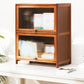 Contemporary Brown Accent Cabinet with Acrylic Doors Rectangle Cabinet 23.6"L x 12.6"W x 28.7"H Clearhalo 'Cabinets & Chests' 'cabinets_chests' 'furn' 'furn_cabinets_chests' 'Furniture' 'Living Room Furniture' 6753242