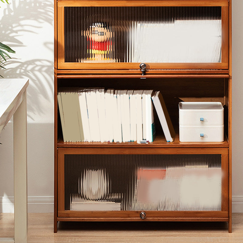 Contemporary Brown Accent Cabinet with Acrylic Doors Rectangle Cabinet Clearhalo 'Cabinets & Chests' 'cabinets_chests' 'furn' 'furn_cabinets_chests' 'Furniture' 'Living Room Furniture' 6753243