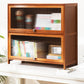 Contemporary Brown Accent Cabinet with Acrylic Doors Rectangle Cabinet 31.5"L x 12.6"W x 28.7"H Clearhalo 'Cabinets & Chests' 'cabinets_chests' 'furn' 'furn_cabinets_chests' 'Furniture' 'Living Room Furniture' 6753247