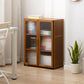 Contemporary Brown Accent Cabinet with Acrylic Doors Rectangle Cabinet 23.6"L x 11.8"W x 30.7"H Clearhalo 'Cabinets & Chests' 'cabinets_chests' 'furn' 'furn_cabinets_chests' 'Furniture' 'Living Room Furniture' 6753261