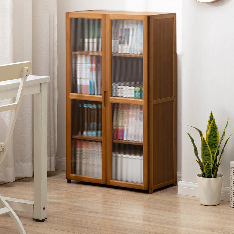 Contemporary Brown Accent Cabinet with Acrylic Doors Rectangle Cabinet 23.6"L x 11.8"W x 39.4"H Clearhalo 'Cabinets & Chests' 'cabinets_chests' 'furn' 'furn_cabinets_chests' 'Furniture' 'Living Room Furniture' 6753262