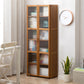 Contemporary Brown Accent Cabinet with Acrylic Doors Rectangle Cabinet 23.6"L x 11.8"W x 59.1"H Clearhalo 'Cabinets & Chests' 'cabinets_chests' 'furn' 'furn_cabinets_chests' 'Furniture' 'Living Room Furniture' 6753264