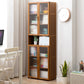 Contemporary Brown Accent Cabinet with Acrylic Doors Rectangle Cabinet 23.6"L x 11.8"W x 68.9"H Clearhalo 'Cabinets & Chests' 'cabinets_chests' 'furn' 'furn_cabinets_chests' 'Furniture' 'Living Room Furniture' 6753265