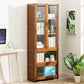 Contemporary Brown Accent Cabinet with Acrylic Doors Rectangle Cabinet 25.6"L x 12.6"W x 66.9"H Clearhalo 'Cabinets & Chests' 'cabinets_chests' 'furn' 'furn_cabinets_chests' 'Furniture' 'Living Room Furniture' 6753268