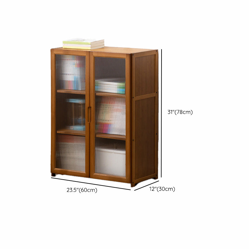 Contemporary Brown Accent Cabinet with Acrylic Doors Rectangle Cabinet Clearhalo 'Cabinets & Chests' 'cabinets_chests' 'furn' 'furn_cabinets_chests' 'Furniture' 'Living Room Furniture' 6753269