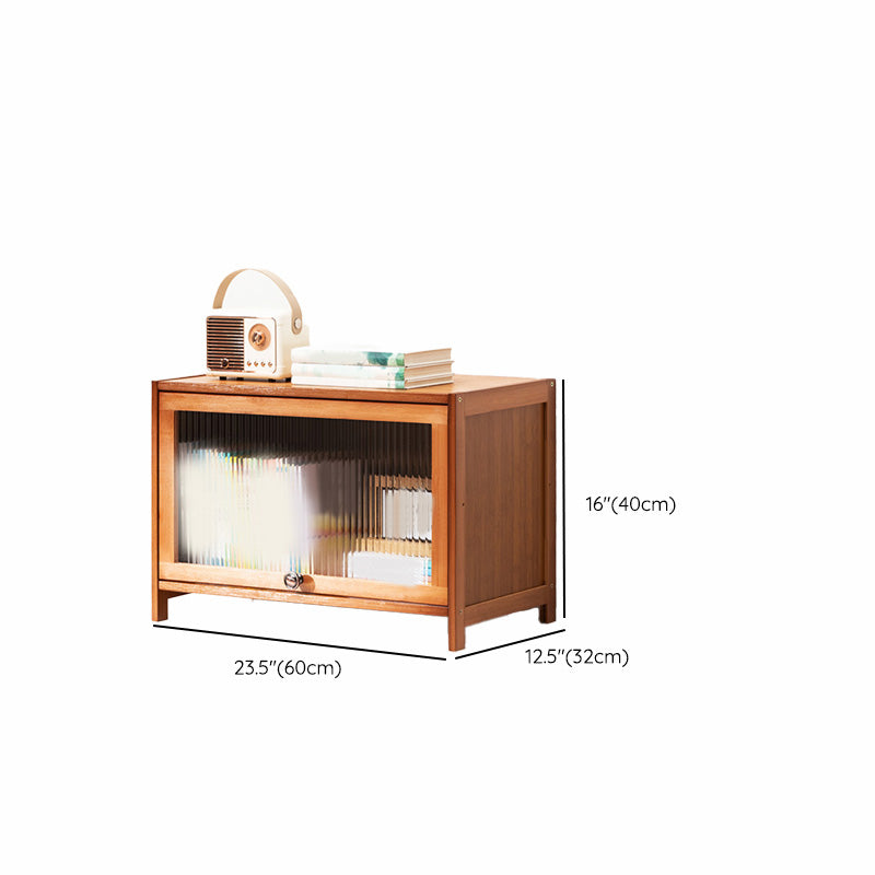 Contemporary Brown Accent Cabinet with Acrylic Doors Rectangle Cabinet Clearhalo 'Cabinets & Chests' 'cabinets_chests' 'furn' 'furn_cabinets_chests' 'Furniture' 'Living Room Furniture' 6753270