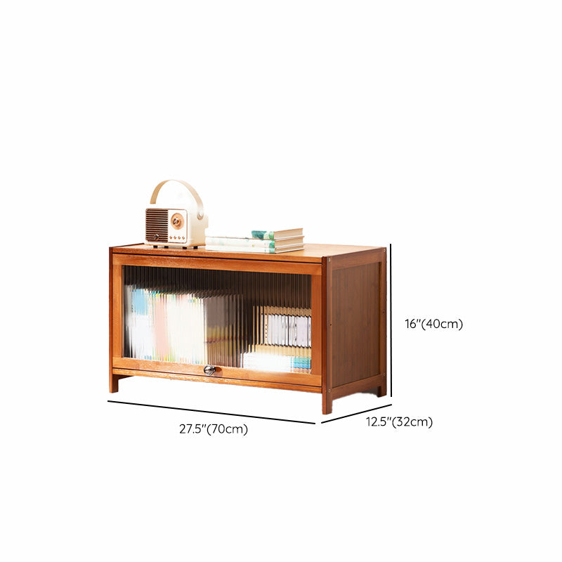 Contemporary Brown Accent Cabinet with Acrylic Doors Rectangle Cabinet Clearhalo 'Cabinets & Chests' 'cabinets_chests' 'furn' 'furn_cabinets_chests' 'Furniture' 'Living Room Furniture' 6753271