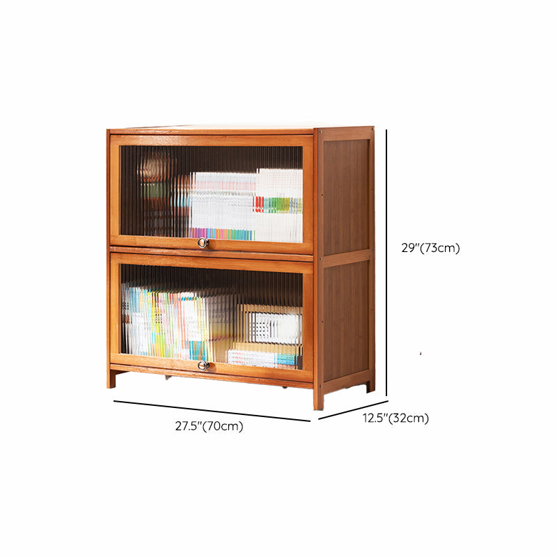 Contemporary Brown Accent Cabinet with Acrylic Doors Rectangle Cabinet Clearhalo 'Cabinets & Chests' 'cabinets_chests' 'furn' 'furn_cabinets_chests' 'Furniture' 'Living Room Furniture' 6753274