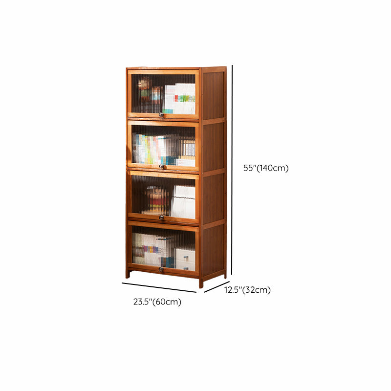 Contemporary Brown Accent Cabinet with Acrylic Doors Rectangle Cabinet Clearhalo 'Cabinets & Chests' 'cabinets_chests' 'furn' 'furn_cabinets_chests' 'Furniture' 'Living Room Furniture' 6753276