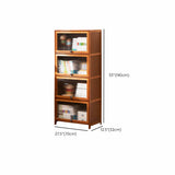Contemporary Brown Accent Cabinet with Acrylic Doors Rectangle Cabinet Clearhalo 'Cabinets & Chests' 'cabinets_chests' 'furn' 'furn_cabinets_chests' 'Furniture' 'Living Room Furniture' 6753277