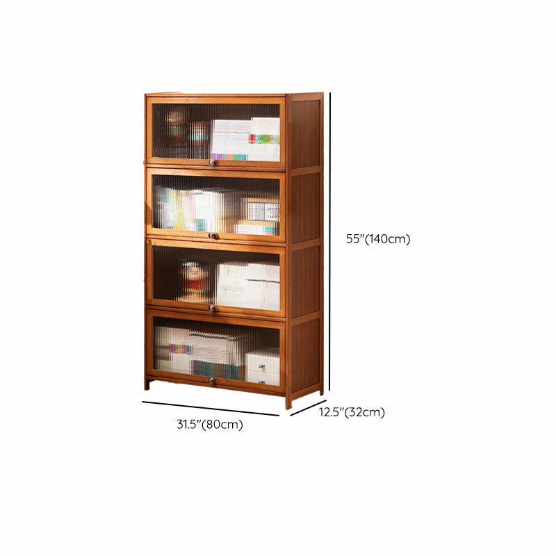 Contemporary Brown Accent Cabinet with Acrylic Doors Rectangle Cabinet Clearhalo 'Cabinets & Chests' 'cabinets_chests' 'furn' 'furn_cabinets_chests' 'Furniture' 'Living Room Furniture' 6753278